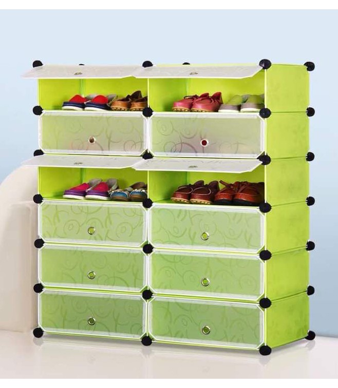 Kalpamart Online Shopping Nepal Multi Use DIY Plastic 12 Cube Shoe